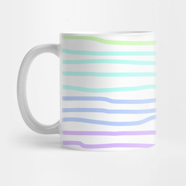 Pastel Rainbow Hand Drawn Lines - Lighter by Whoopsidoodle